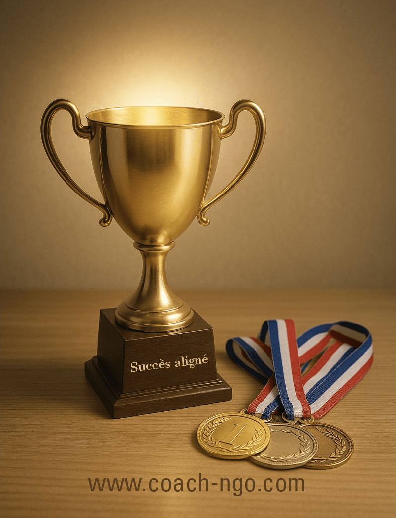 trophée succès aligné par Lætitia Trilleau pour Coach'n Go