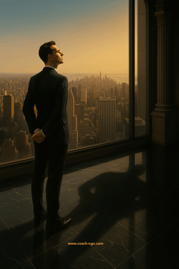 Homme arrogant qui veut posseder le monde