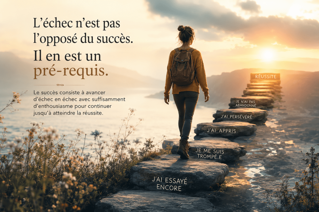 L'échec n'est pas l'opposé du succès.
Il en est un pré-requis